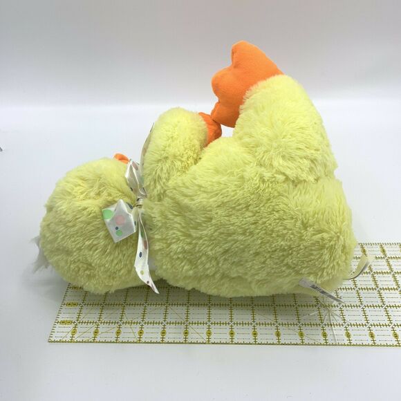 K-mart 13” Plush Duck With Duckling Chick Yellow Orange Polka Dot Bow - Picture 8 of 8